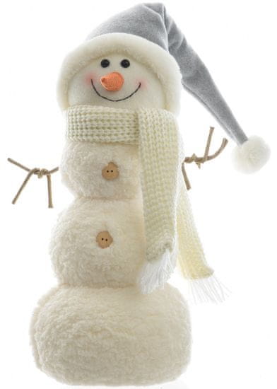 Kaemingk Dekorativní figurka sněhulák s čepicí 30 cm