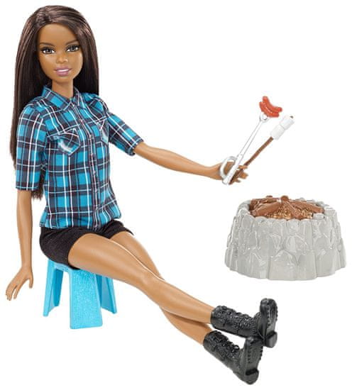 Mattel Barbie Panenka při ohni brunetka