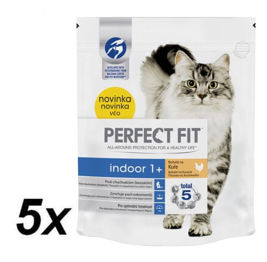 Perfect fit granule kuřecí pro dospělé domácí kočky 5x750g