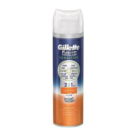 Gillette Fusion ProGlide Sensitive Active Sport Pěna na holení 250 ml 