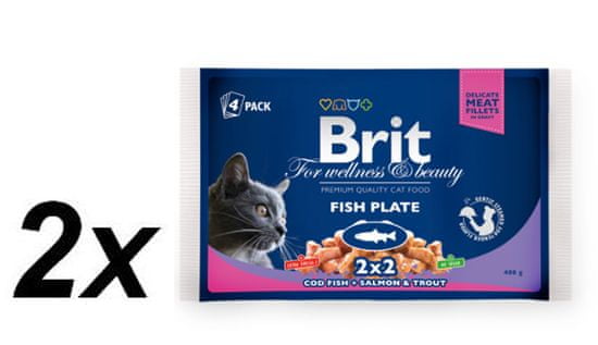 Brit Premium Cat Pouches Fish Plate 2x400g