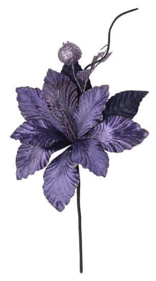 Seizis Květ dekorační tmavě fialový, 43cm, 4ks
