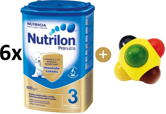 Nutrilon 3 Pronutra - 6×800g + SES Barevná kulička