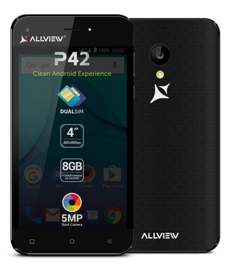 AllView P42, Dual SIM, černý