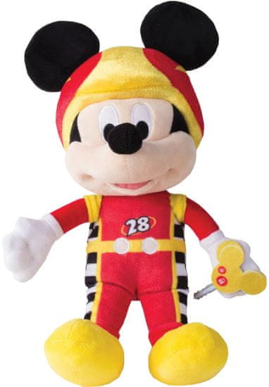 Mikro hračky Mickey Mouse závodník plyšový 30cm