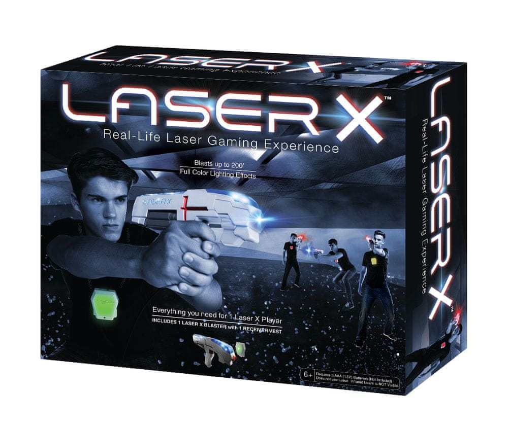 Levně TM Toys Laser-X pistole s infračervenými paprsky sada pro jednoho hráče - rozbaleno
