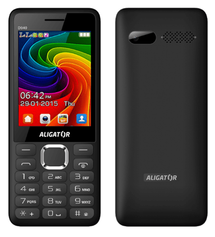Aligator D940, Dual SIM, černý