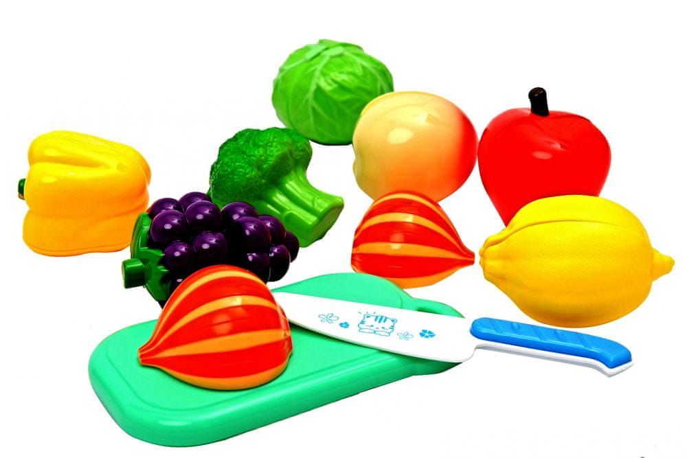 Mac Toys Set potravin na suchý zip - modrá
