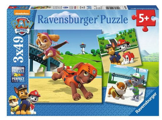 Ravensburger Puzzle 092390 Tlapková Patrola: Psí tým 3x49 dílků
