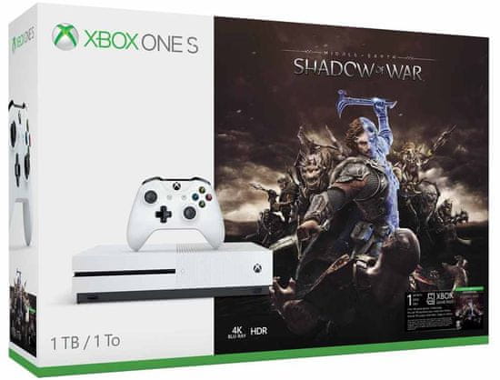 Microsoft Xbox One S 1TB + Middle-Earth: Shadow of War