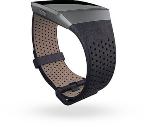 Fitbit Ionic - perforovaný kožený řemínek Midnight Blue - Velikost S