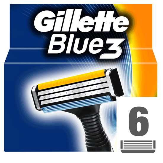 Gillette Blue3 Náhradní hlavice k pánskému holicímu strojku 6 ks 