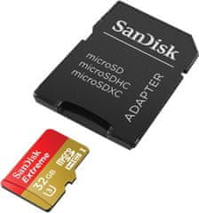 SanDisk SDHC Extreme micro 32GB (SDSQXAF-032G-GN6AA) + SD adaptér