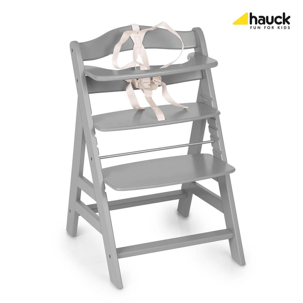 Hauck Alpha+ 2019 židlička dřevěná šedá - zánovní