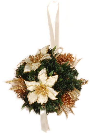 EverGreen Vánoční koule 20 cm, bílá