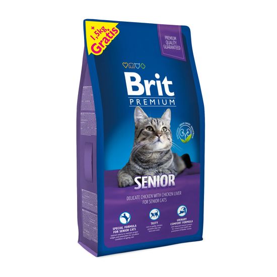 Brit Premium Cat Senior 8 + 1,5 kg Zdarma