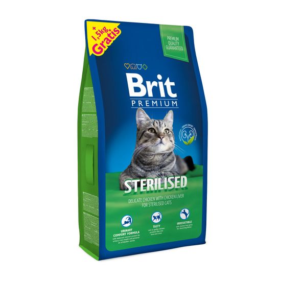 Brit Premium Cat Sterilised 8 + 1,5 kg Zdarma