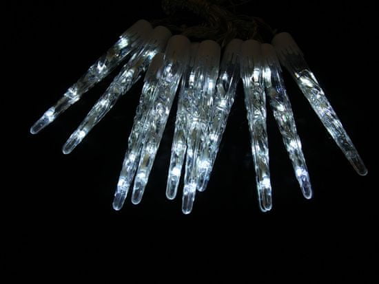 Seizis LED kapající rampouchy 20 cm, 10 ks, bílé