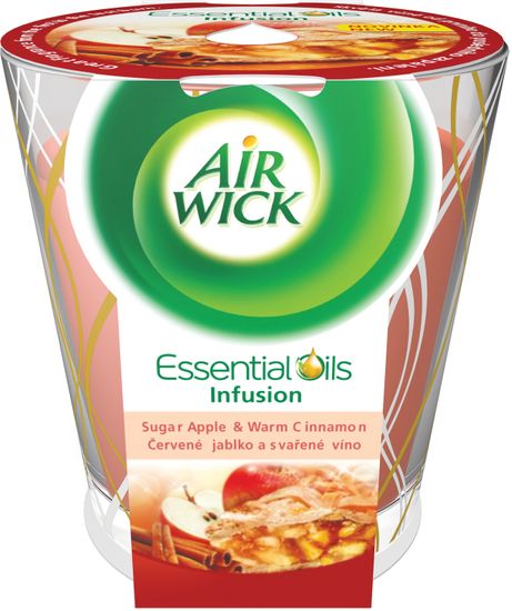 Air wick Svíčka Essential Oil Infusion Deco Červené jablko 105 g