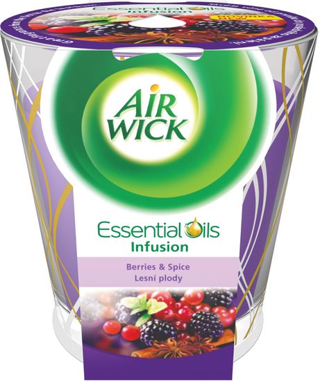 Air wick Svíčka Essential Oil Infusion Deco Lesní plody 105 g