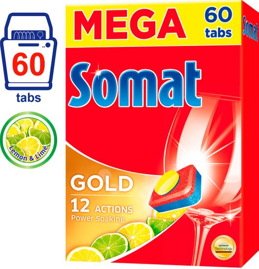 Somat Gold Lemon & Lime tablety do myčky 60 ks
