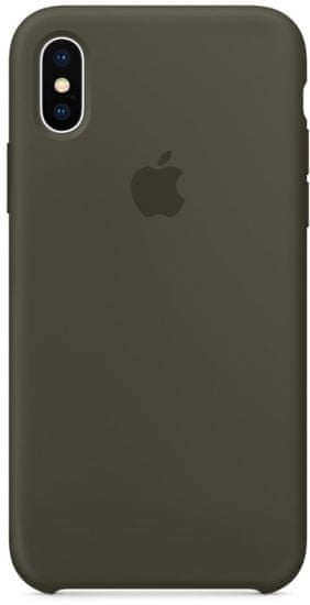 Apple Silikonový kryt, Apple iPhone X, MR522ZM/A, tmavě olivová