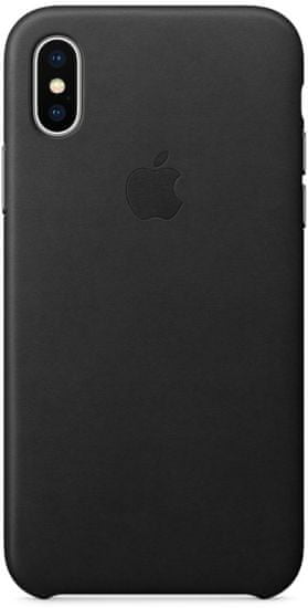 Apple Kožený kryt, Apple iPhone X, MQTD2ZM/A, černá