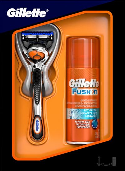 Gillette Fusion ProGlide Holící strojek + Fusion Hydrating Pánský gel na holení 75 ml (dárková sada)