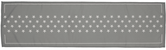 Toro Běhoun na stůl 40x140 cm šedý s hvězdičkami