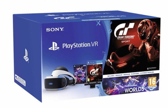 Sony PlayStation VR + Camera v2 + Gran Turismo Sport + VR Worlds