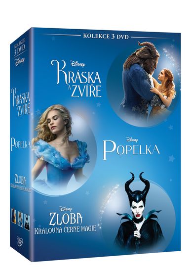 Kolekce fantasy pohádek (3DVD): Kráska a zvíře + Popelka + Zloba - Královna černé magie - DVD