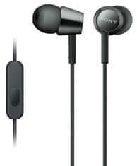 Sony MDR-EX155AP sluchátka s mikrofonem, černá