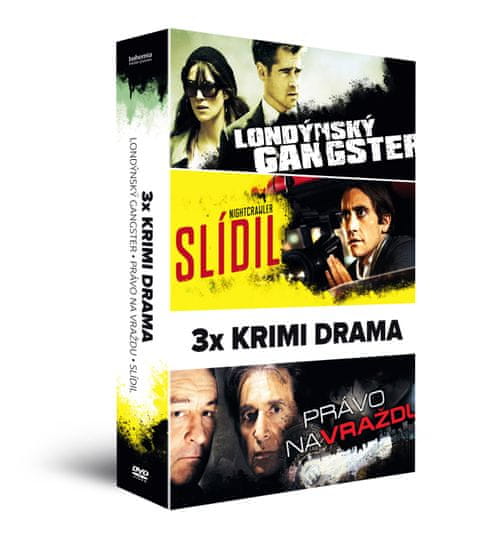 3x Krimi drama (3DVD): Londýnský gangster + Slídil + Právo na vraždu - DVD