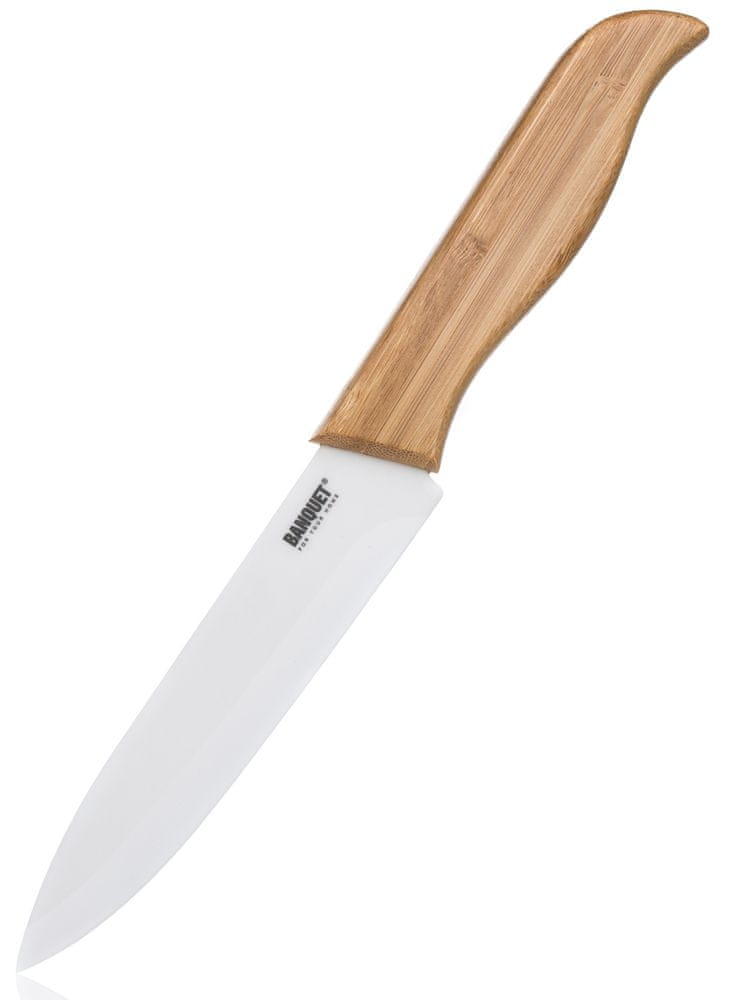 Levně Banquet Nůž porcovací keramický ACURA BAMBOO 23,5 cm
