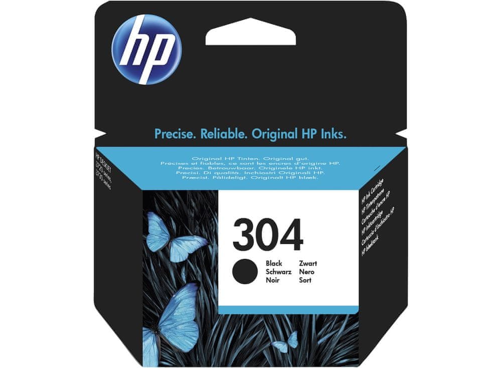 HP Inkoustová náplň HP 304 (N9K06AE) černá - rozbaleno