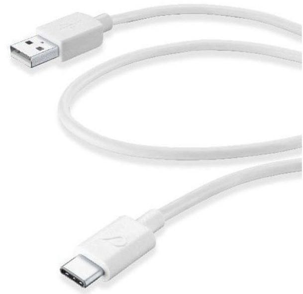 CellularLine USB datový kabel s USB-C konektorem, 60 cm USBDATA06USBCW, bílý