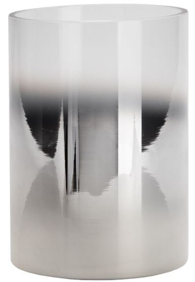 Wittkemper Svícen skleněný stříbrný, 17 cm