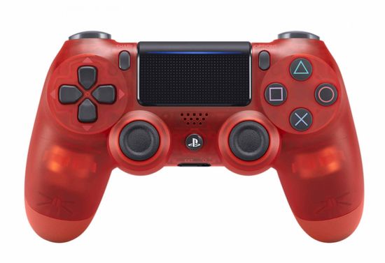 Sony PS4 DualShock 4 V2, průhledný červený