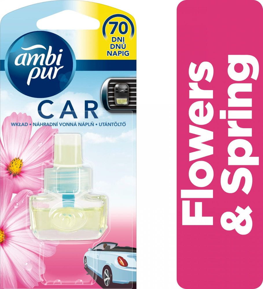 Ambi Pur Car Flowers & Spring Náplň do osvěžovače vzduchu do auta 7 ml