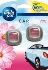 Ambi Pur Car Flowers & Spring Připínací osvěžovač vzduchu 2 ks 