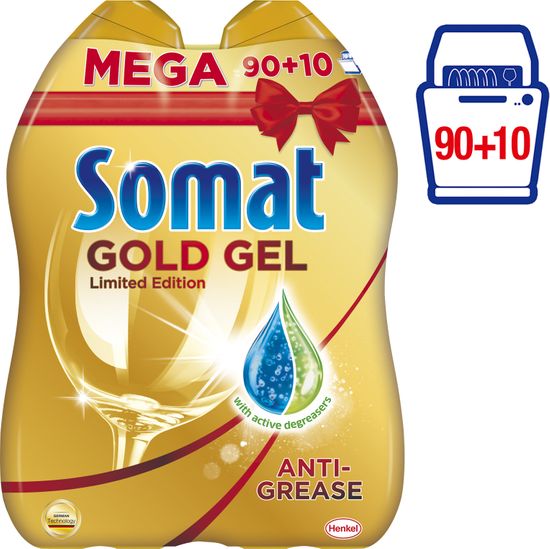 Somat Gold gel Anti-Grease 2x 1000 ml (90+10 mytí)