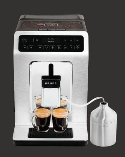 Krups Automatický Kávovar Evidence EA891C10 Chrom + nádržka na mléko