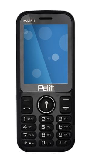 Pelitt Mate1, Dual SIM, černý