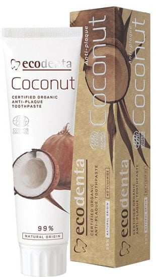 Ecodenta BIO zubní pasta proti zubnímu plaku s kokosovým olejem 100 ml