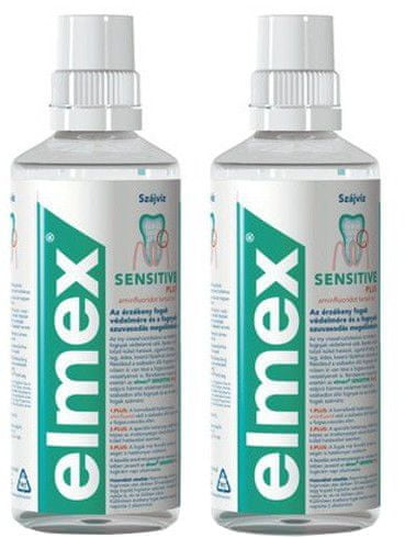 Elmex Sensitive Plus ústní voda 2 x 400 ml