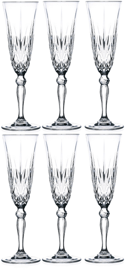 RCR Crystal Melodia sklenice na šampaňské 160 ml, 6 ks - použité