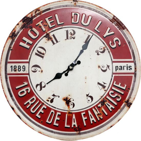 Sifcon Nástěnné hodiny "HOTEL DU LYS", 40cm