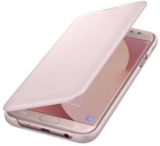 Samsung Wallet Cover J7 2017, pink EF-WJ730CPEGWW - rozbaleno