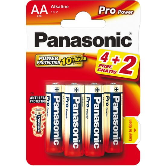 Panasonic Baterie AA 4ks Pro Power (LR6 6BP)