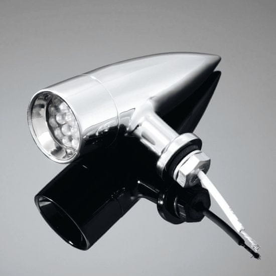 Highway-Hawk moto blinkr 31mm TECHNO s LED, E-mark, chrom (1ks)